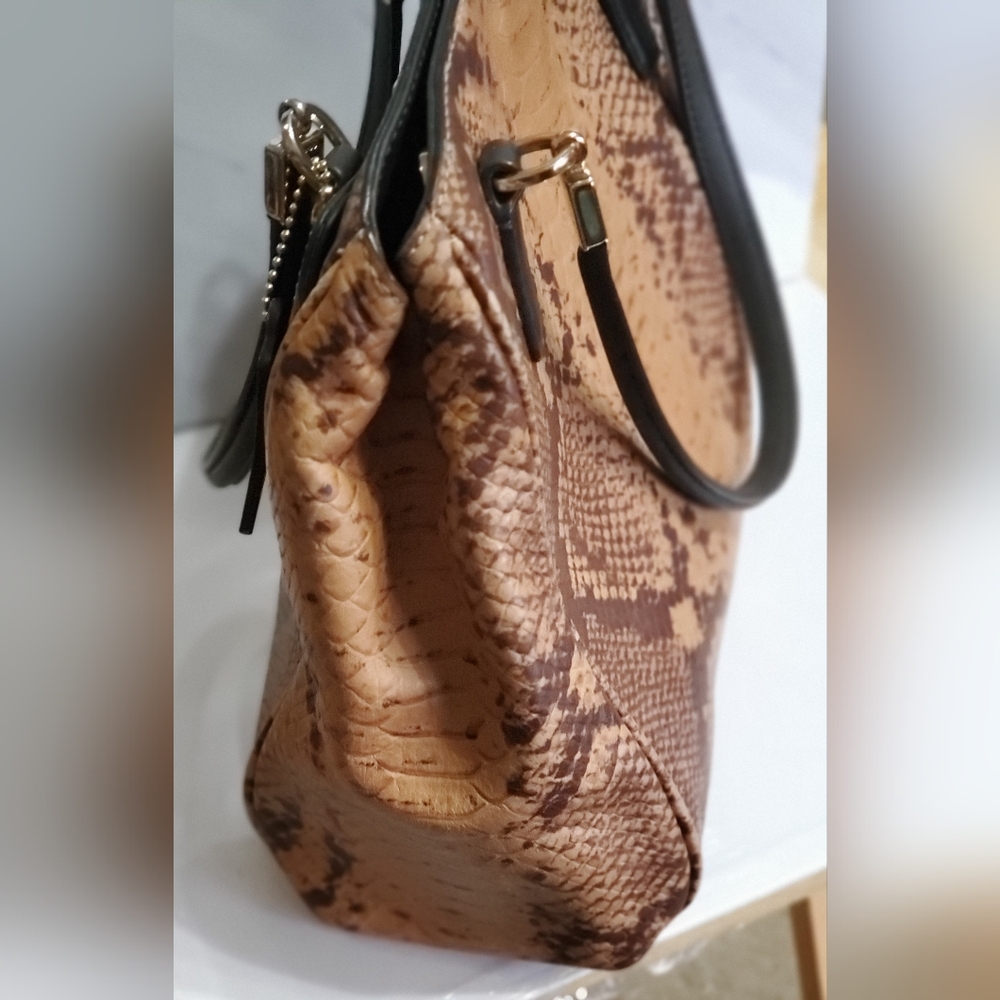 Coach Minetta Python Embossed Satchel Crossbody - image 14